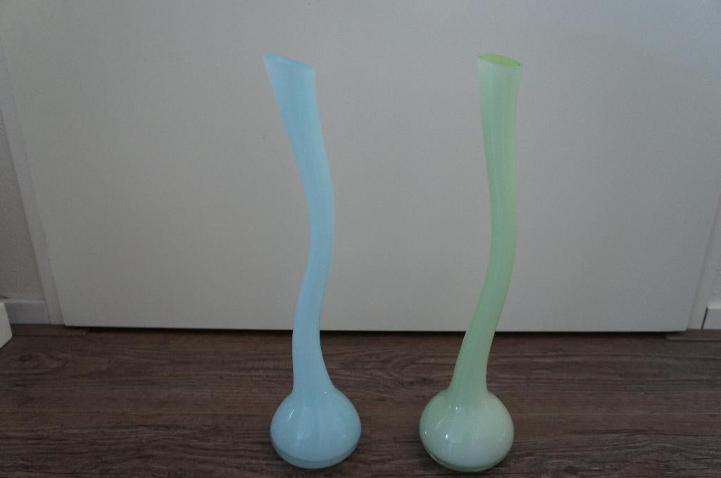 set vazen vintage retro matglas, Ophalen, Overige kleuren, Minder dan 50 cm, Glas