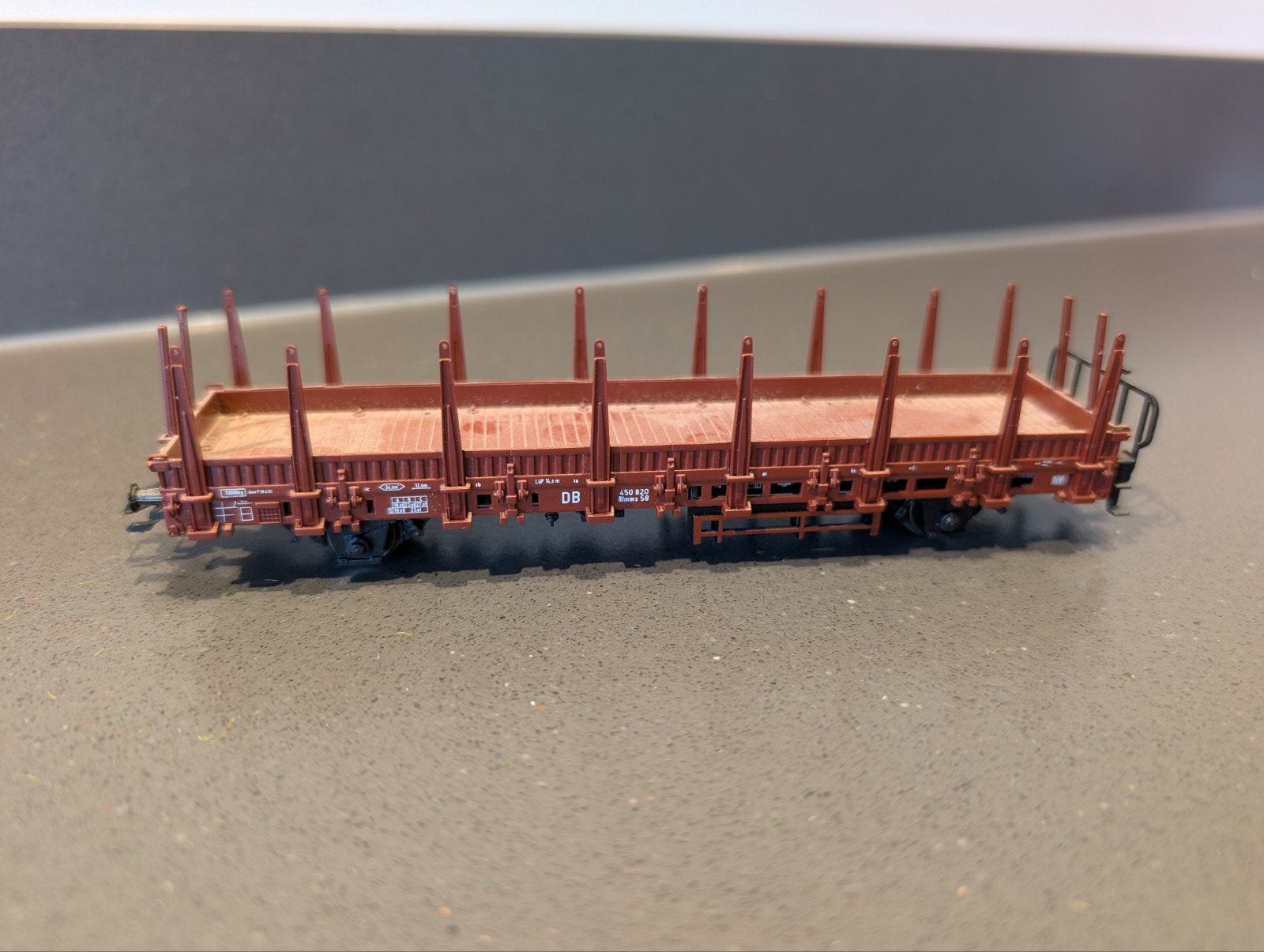 Märklin H0 platte wagen met rongen - DB, Wisselstroom, Gebruikt, Wagon, Ophalen of Verzenden