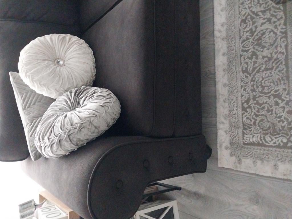 Comfortabele donkergrijze hoekbank, Ophalen of Verzenden, Gebruikt, Stof, Modern, Comfortabel