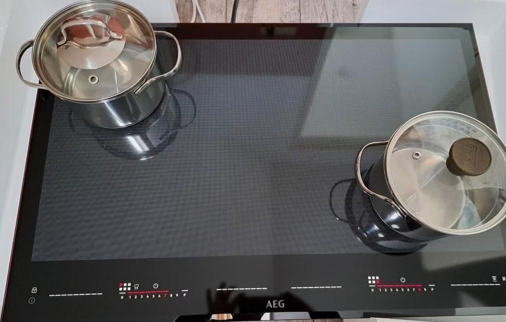 AEG 6000 serie TotalFlex inductie Kookplaat 80 cm IKE86683FB, Witgoed en Apparatuur, Kookplaten, Ophalen, Zo goed als nieuw, Inbouw
