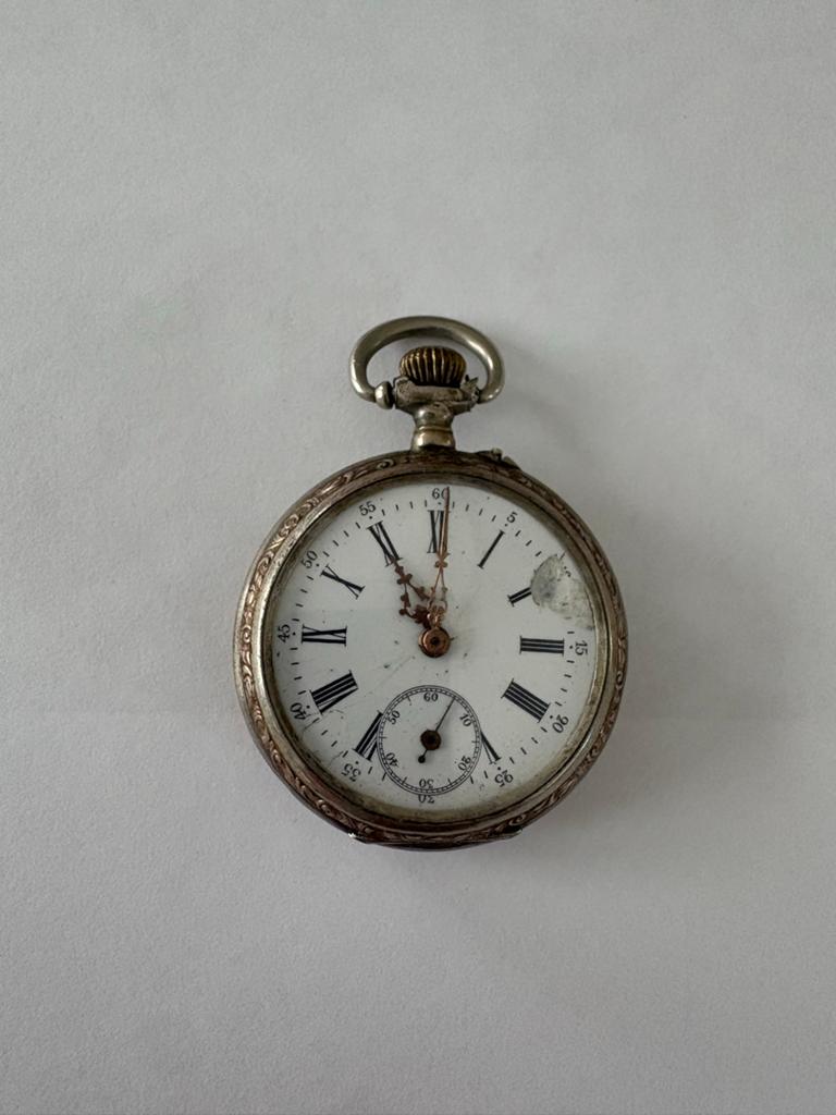 Antiek Zwitsers Zilveren Zakhorloge circa 1900 - Defect, Ophalen of Verzenden, Zilver