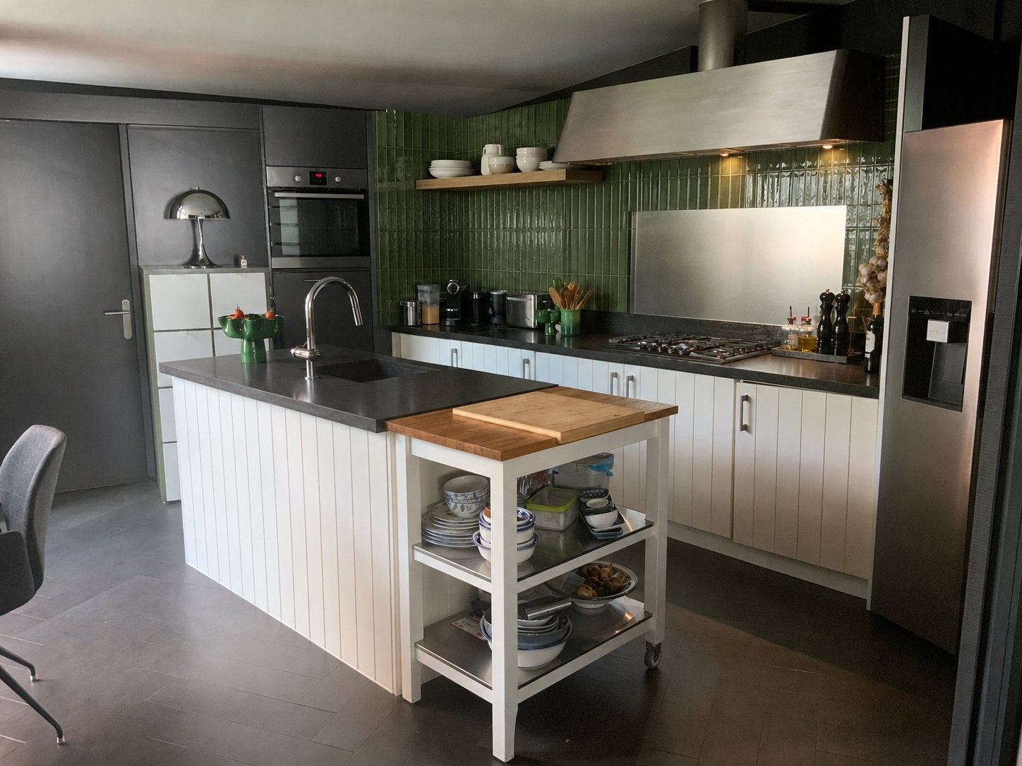 RVS Achterplaat 120x55 cm Geborsteld - Keuken/Wand, Ophalen, Overige typen, Zilver, Zo goed als nieuw