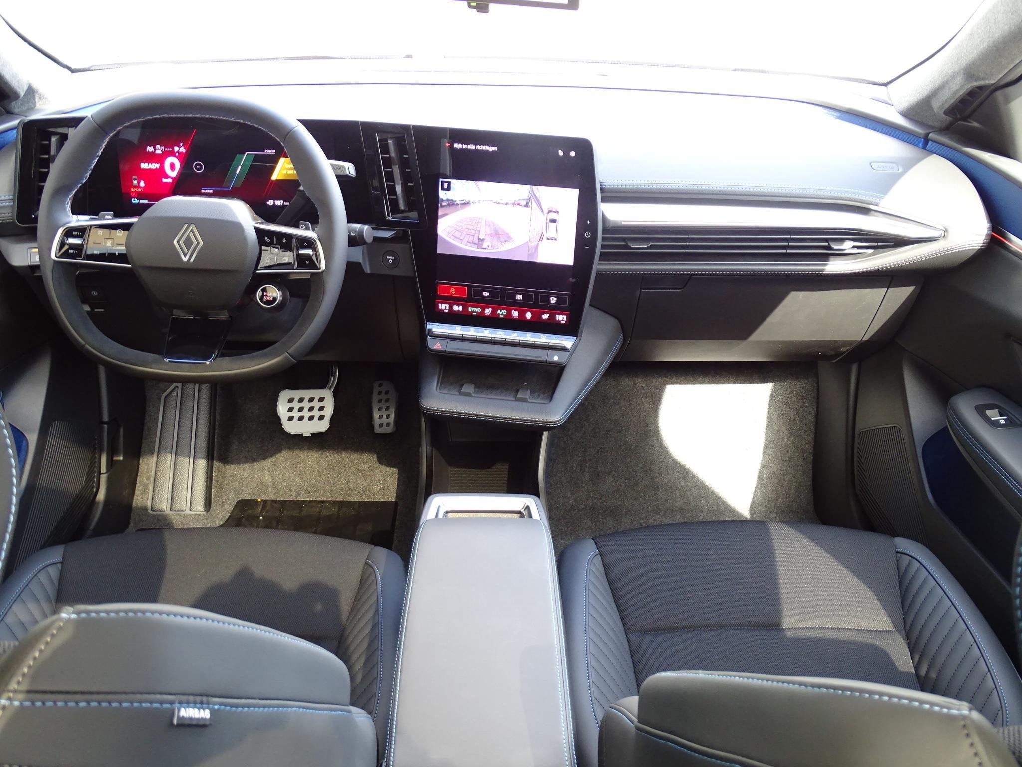 Renault Scenic E-Tech EV87 long range esprit Alpine NU 5 JAA, Huisgarantie, Leder en Stof, Wit, 218 pk