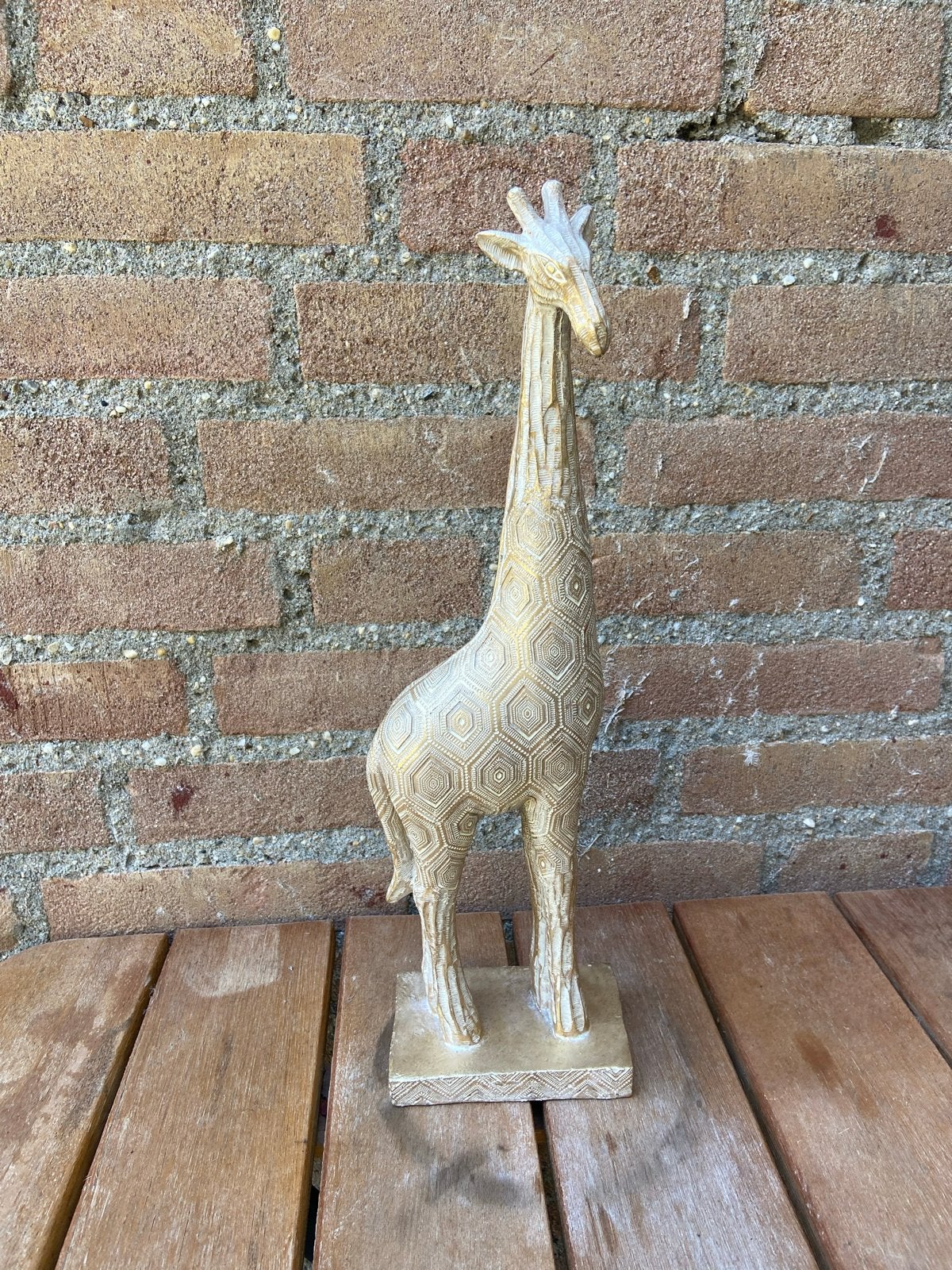 Gouden Giraffe Beeld - Decoratief Woonaccessoire, Huis en Inrichting, Overige materialen, Overige stijlen, Ophalen of Verzenden