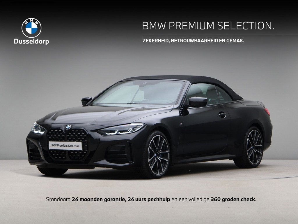 BMW 4 Serie Cabrio M440i xDrive High Executive (bj 2022), Auto's, BMW, Euro 6, 4-Serie, 4 stoelen, Zwart
