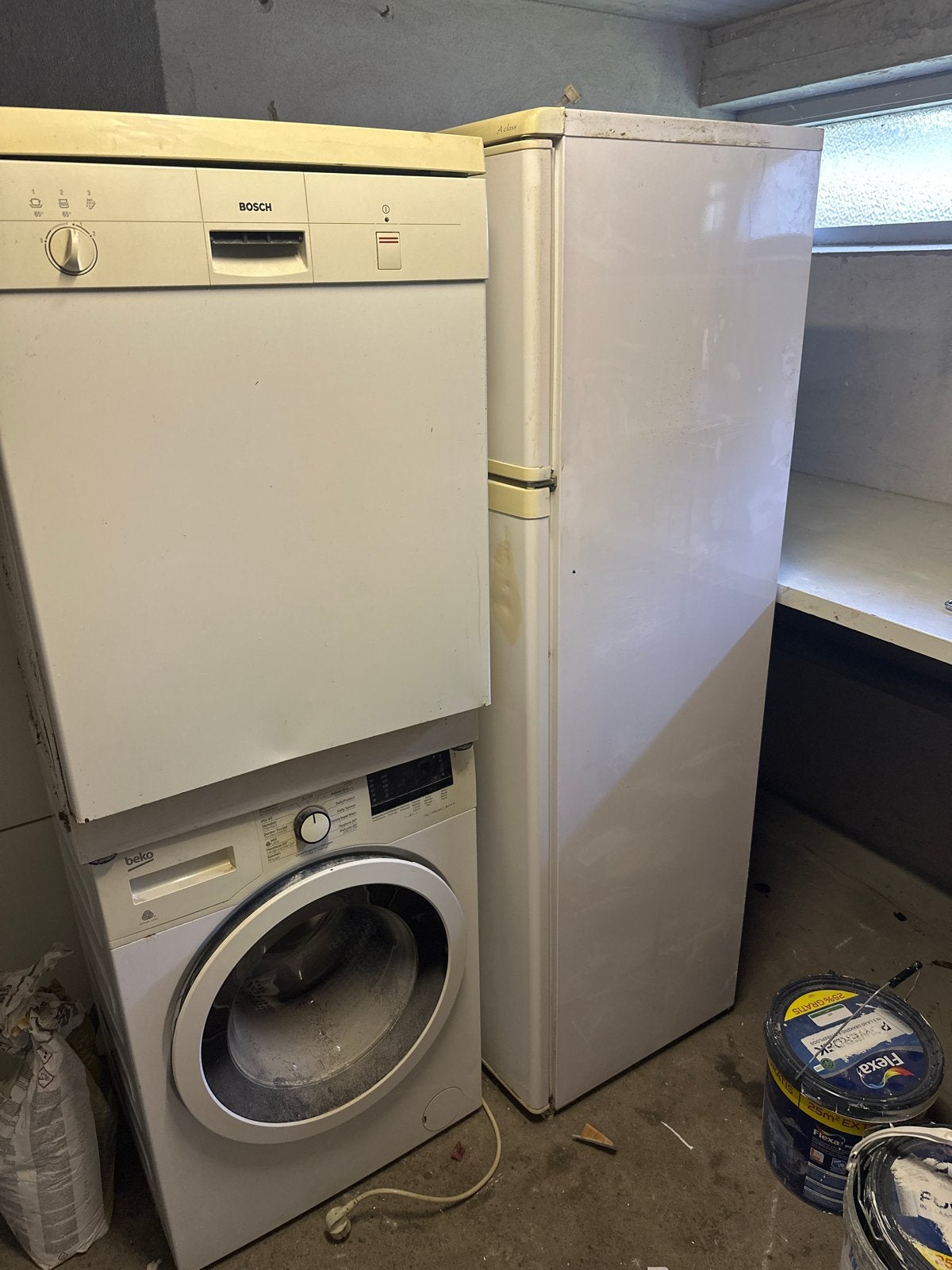 Vaatwasser, Wasmachine en Koelkast - Set Witgoed, Gebruikt, 60 cm of meer, Ophalen of Verzenden, Vrijstaand