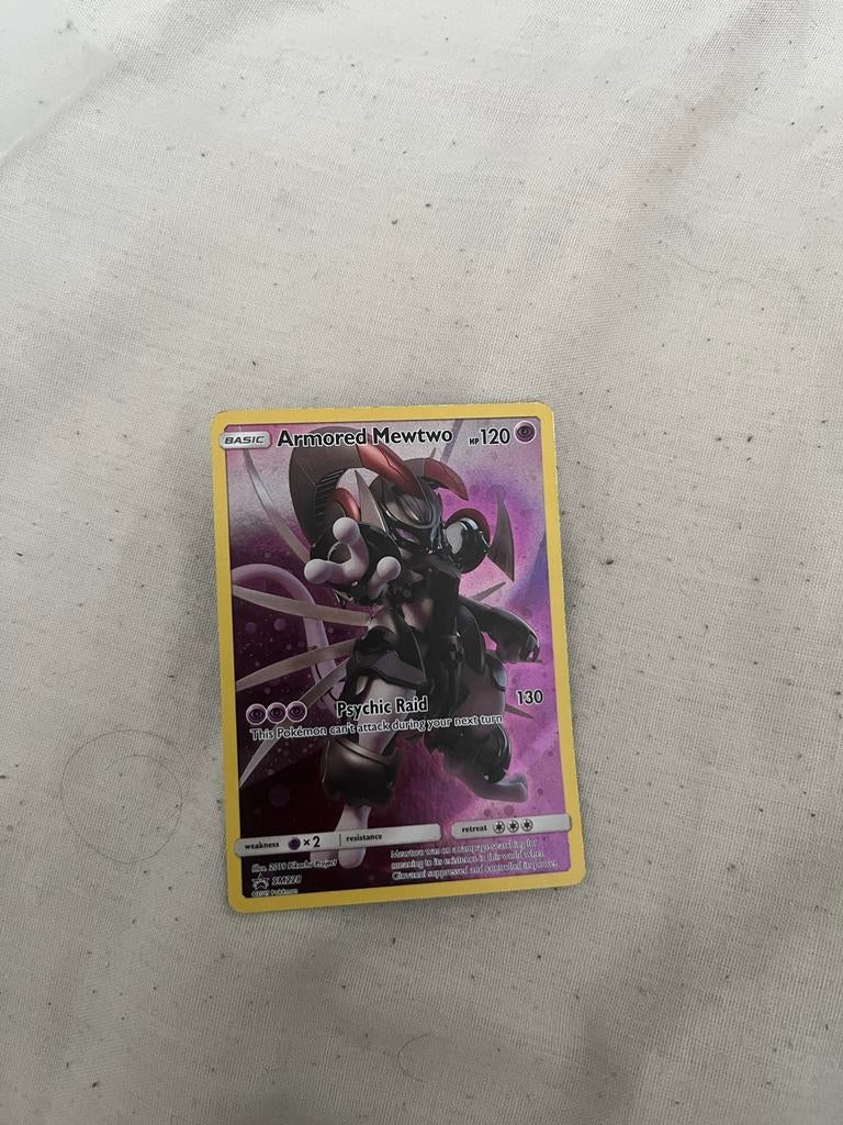 Armored Mewtwo SM228- Zeldzaam en in goede staat, Ophalen, Nieuw, Losse kaart, Foil