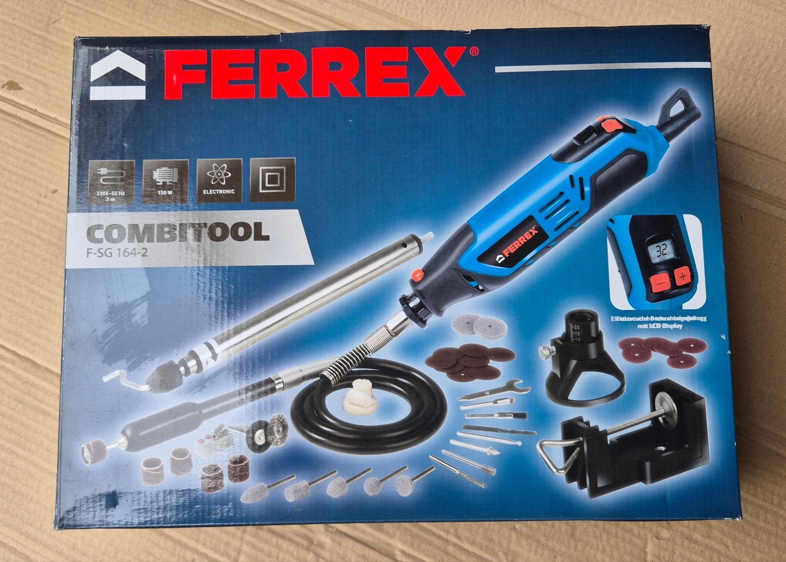 Ferrex Combitool F-SG 164-2 met accessoires en koffer, Ophalen of Verzenden, Zo goed als nieuw