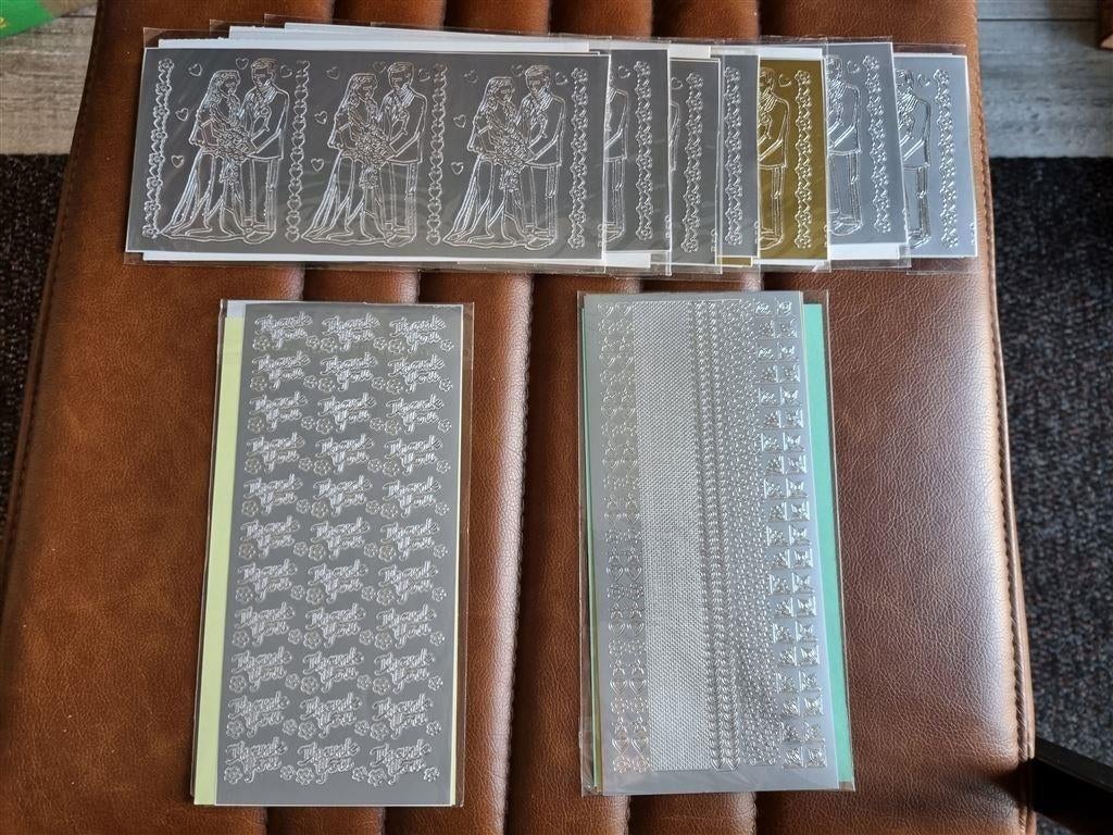 Stickervellen voor trouwkaarten, Ophalen of Verzenden, Nieuw, Overige thema's, Overige typen