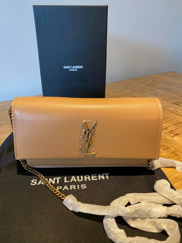 YSL tas, Ophalen of Verzenden, Nieuw, Beige, Avondtasje