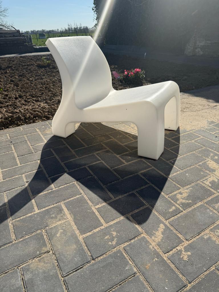 17x Gispen Rhino Stoel - Wit Kunststof Design Stoelen, Ophalen, Gebruikt, Kunststof, Stoel