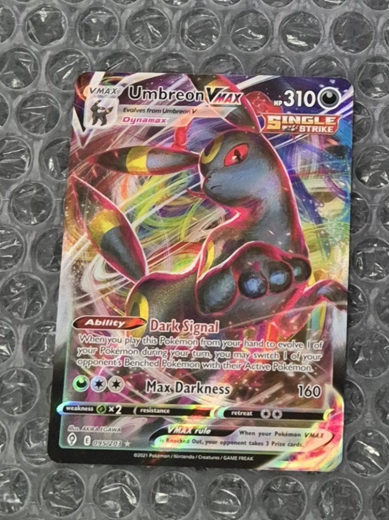 Umbreon VMAX 095/203 Evolving Skies Sword & Shield, Hobby en Vrije tijd, Ophalen of Verzenden, Zo goed als nieuw, Losse kaart