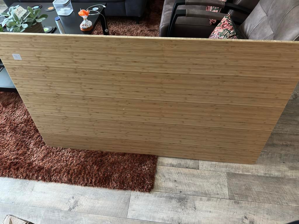 Flexispot Bamboe bureaublad 140x80, Huis en Inrichting, Bureaus, Ophalen, Gebruikt