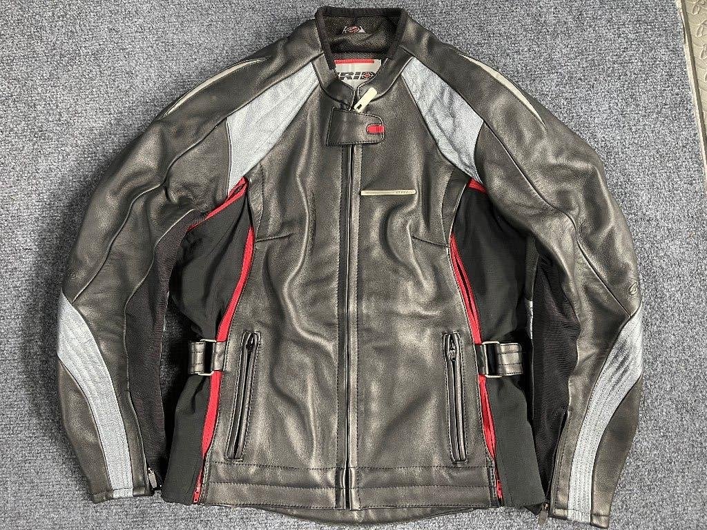 Motorjas GRID dames zwart/grijs, Jas | leer, Ophalen of Verzenden, GRID, Dames