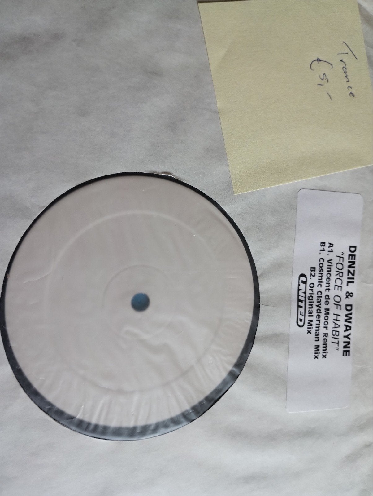 Denzil & Dwayne - Force of Habit (Trance 12" Vinyl), Cd's en Dvd's, Vinyl | Dance en House, LP, Gebruikt, Trance, Ophalen of Verzenden