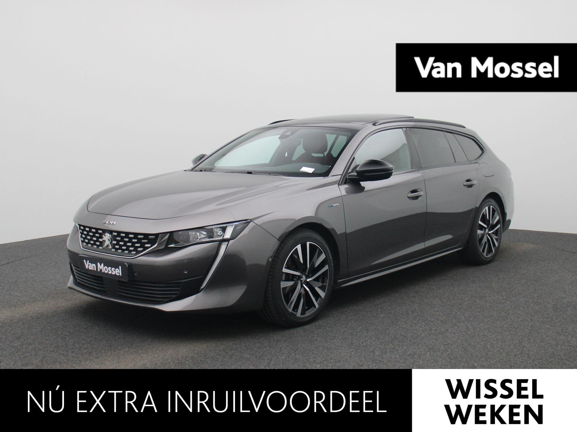 Peugeot 508 SW 1.6 Hybrid 225 e-EAT8 GT | PANORAMADAK | ACHT, 12 maanden, Stof, Gebruikt, Emergency brake assist