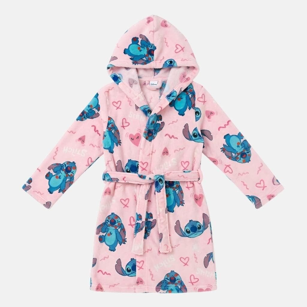 Stitch Badjas Roze - Maat 104/110 - 116/128 - 146/152, Nacht- of Onderkleding, Stitch, Meisje, Nieuw