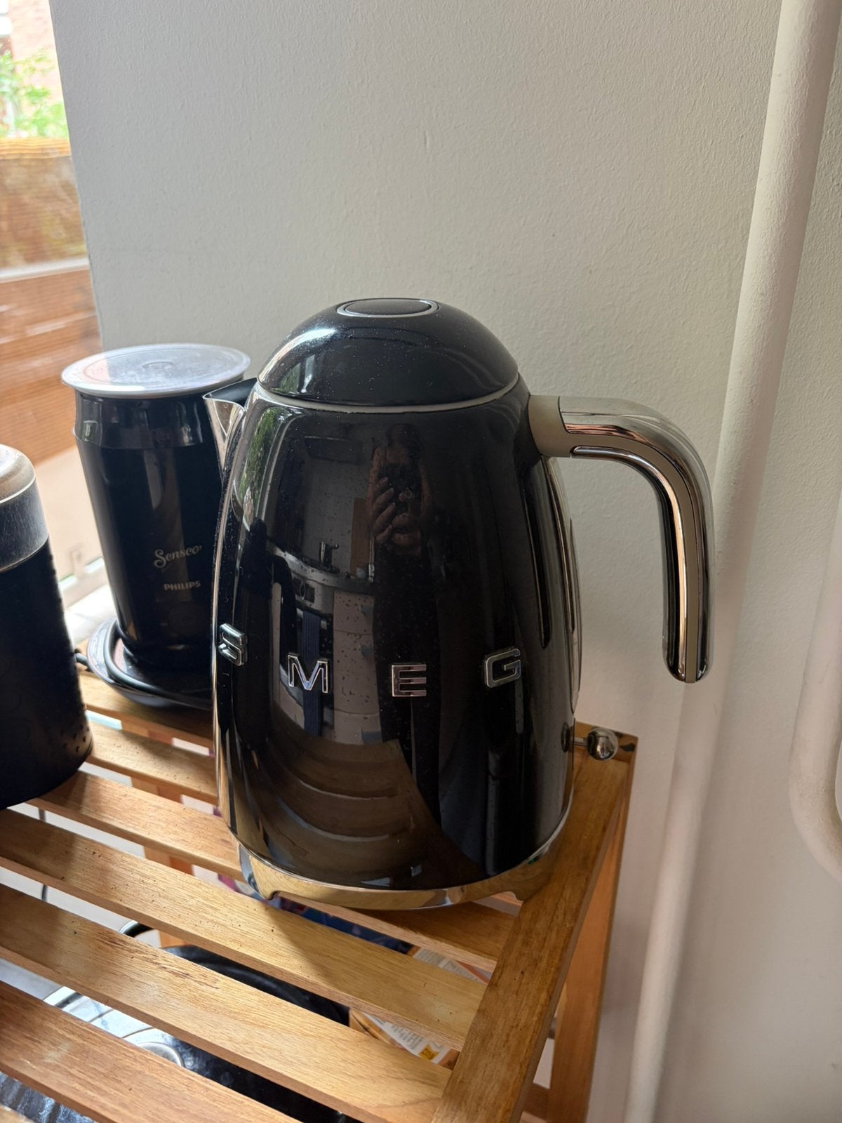 Smeg kettle, Witgoed en Apparatuur, 1 tot 2 liter, Ophalen, Zo goed als nieuw