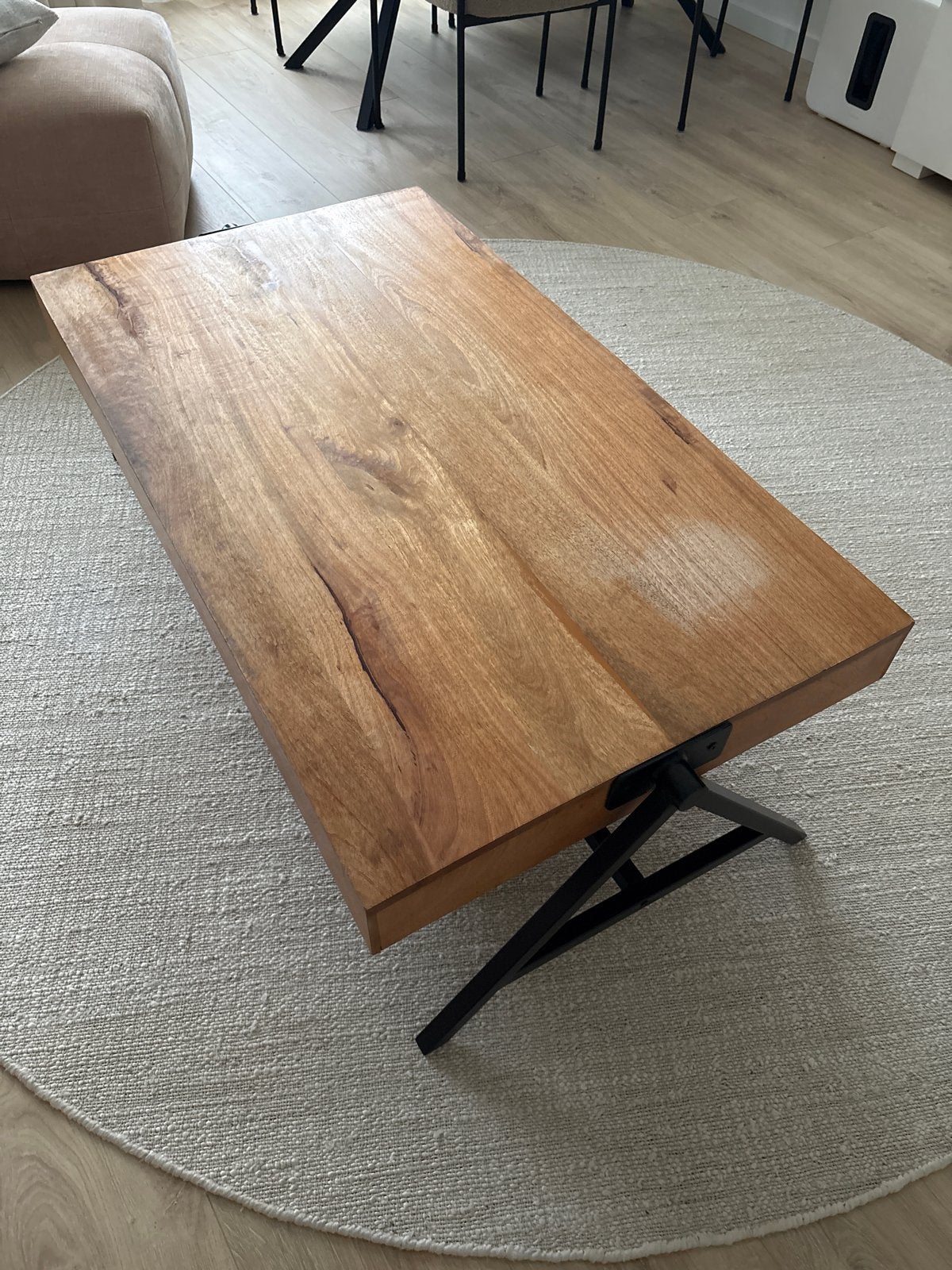 Salontafel mango hout, Ophalen, Gebruikt, 50 tot 100 cm, 150 tot 200 cm