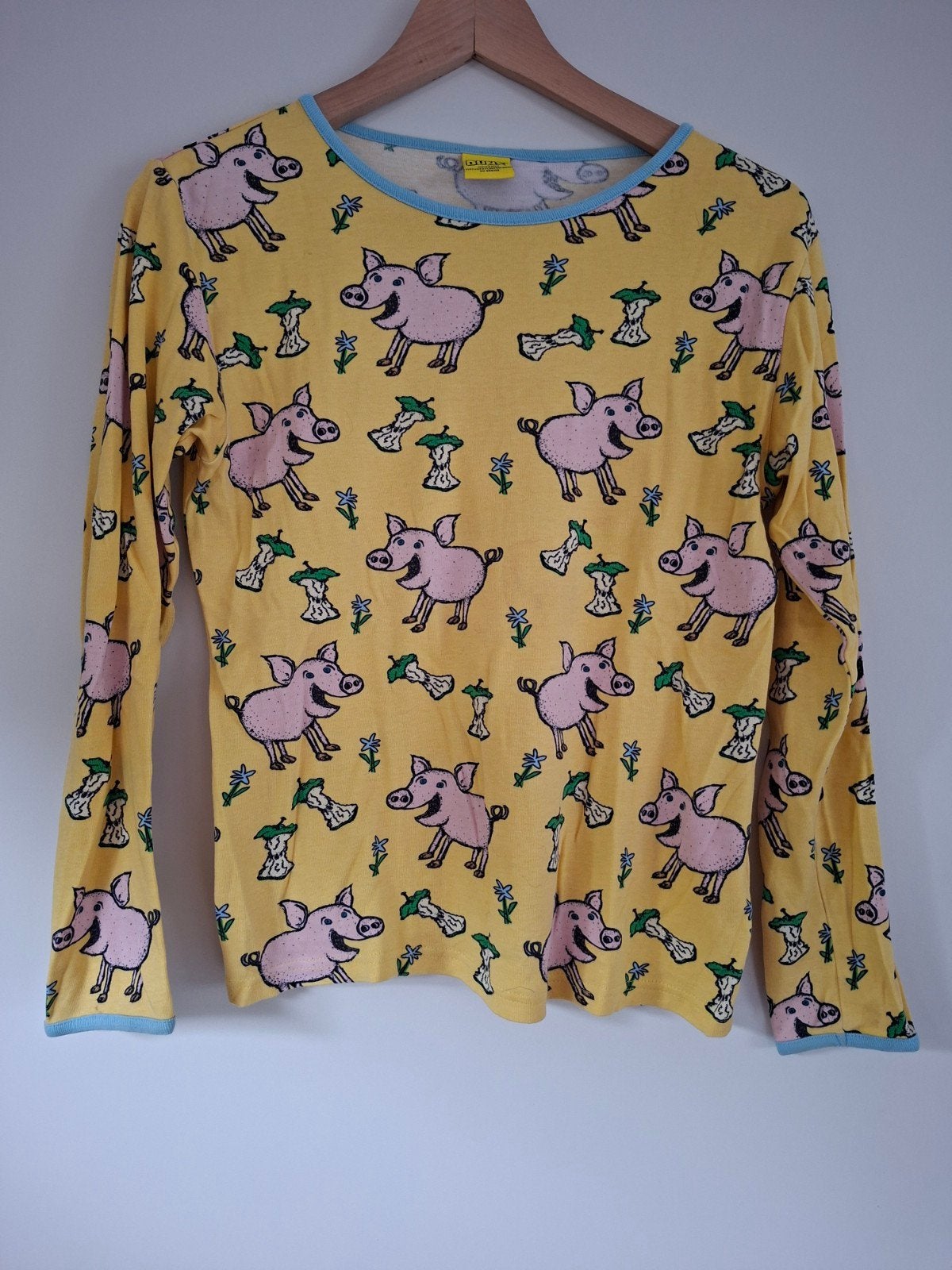 Duns Sweden longsleeve met varkentjesprint - Maat 158, Gebruikt, Meisje, Ophalen of Verzenden, Duns Sweden