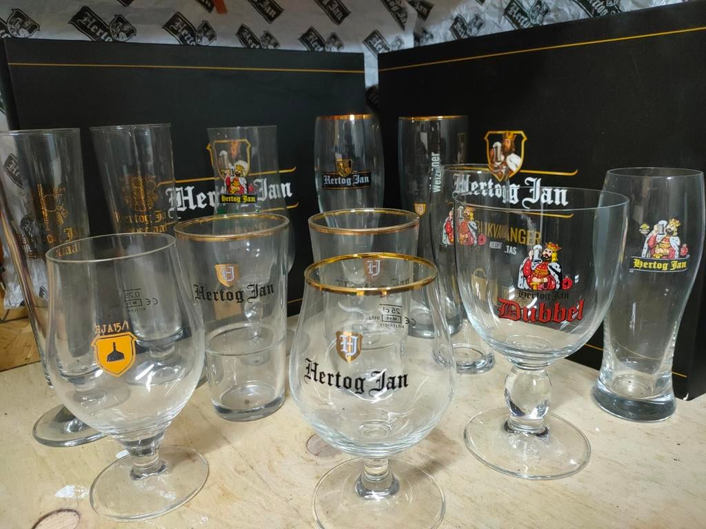 Diverse Hertog Jan bierglazen - Verzameling, Verzamelen, Biermerken, Ophalen of Verzenden, Gebruikt, Glas of Glazen, Hertog Jan