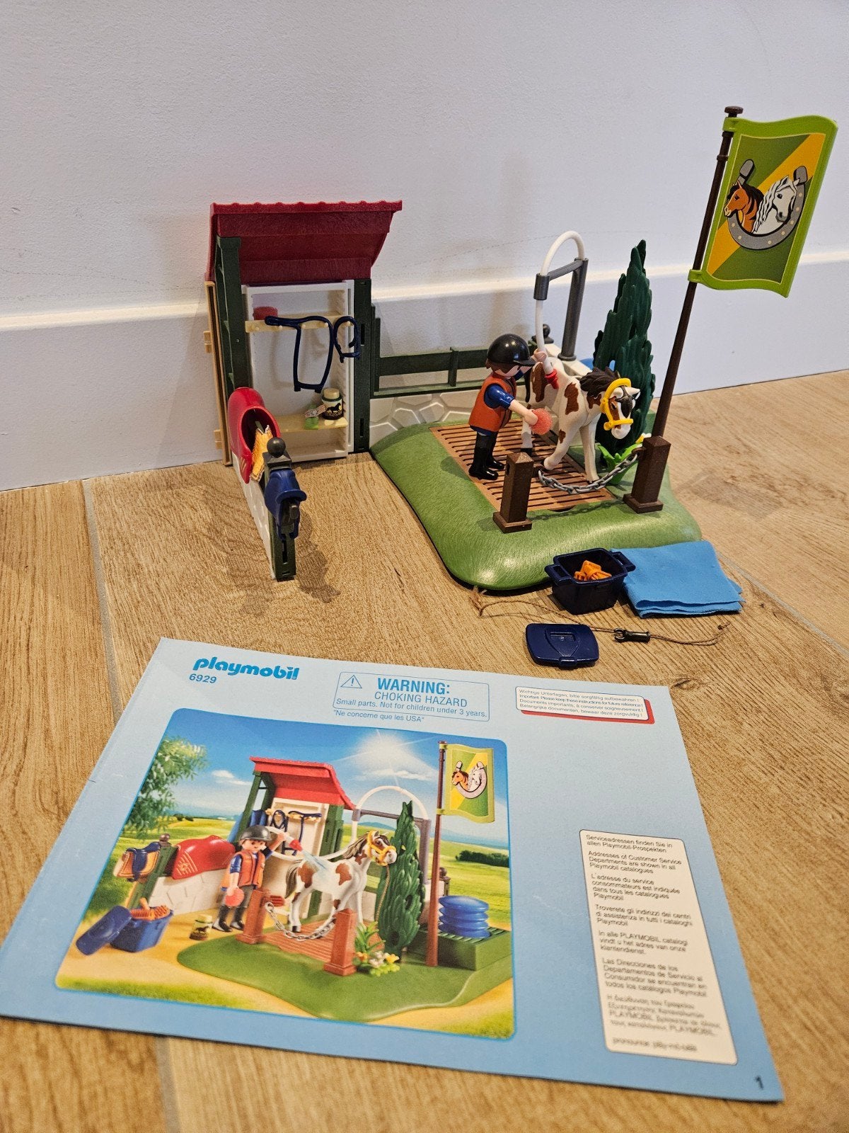 6929 Playmobil Paardenwasplaats, Complete set, Overige typen, Ophalen of Verzenden, Zo goed als nieuw