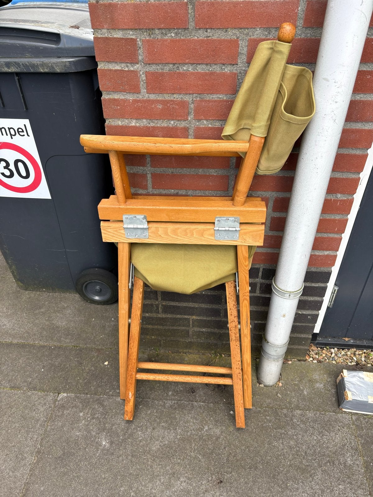Regisseursstoel - Hout en stof - Opvouwbaar, Ophalen, Gebruikt, Overige kleuren, Eén