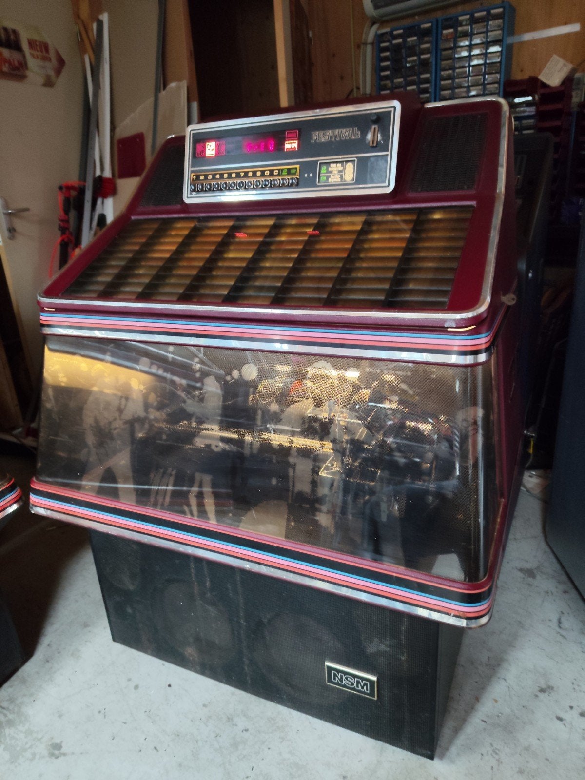 rode en zwarte nsm festival es160, Verzamelen, Zo goed als nieuw, 1970 tot heden, Ophalen, Met singles