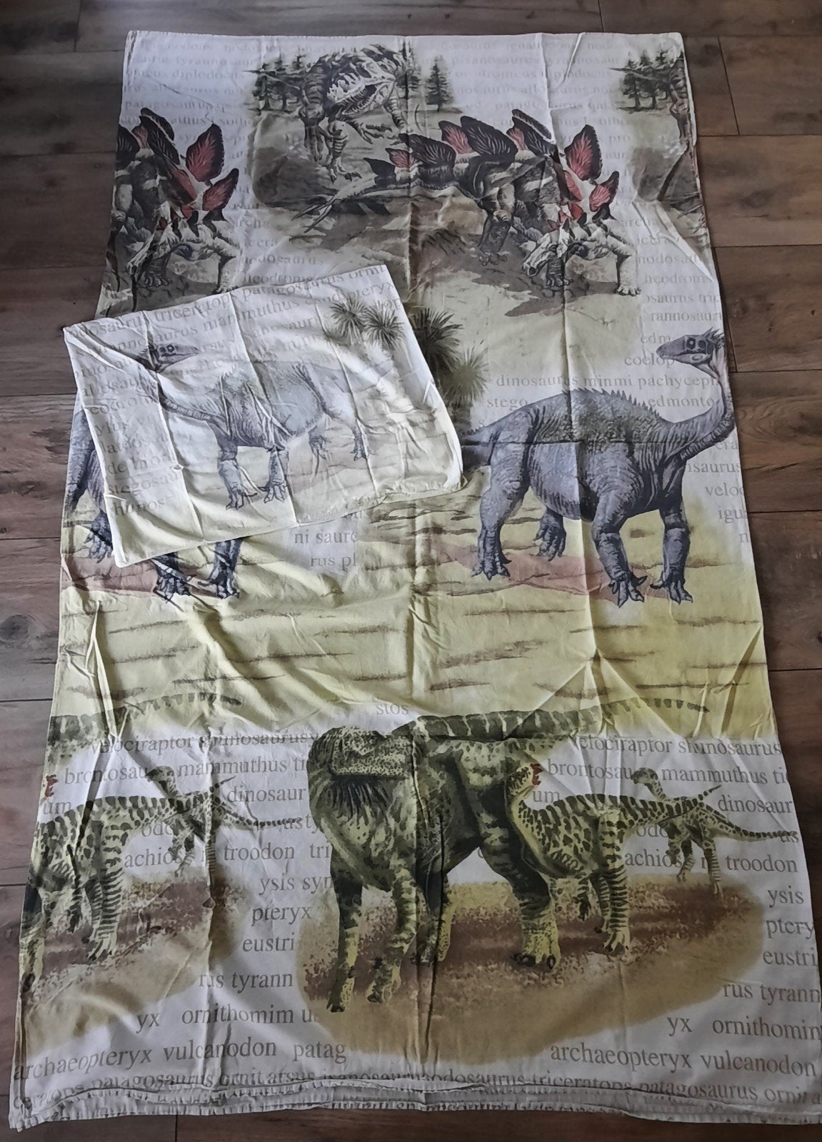 2x Dino dekbedhoes 1-persoons (1 zonder kussensloop), Gebruikt, Dekbedovertrek, Ophalen of Verzenden, Jongetje