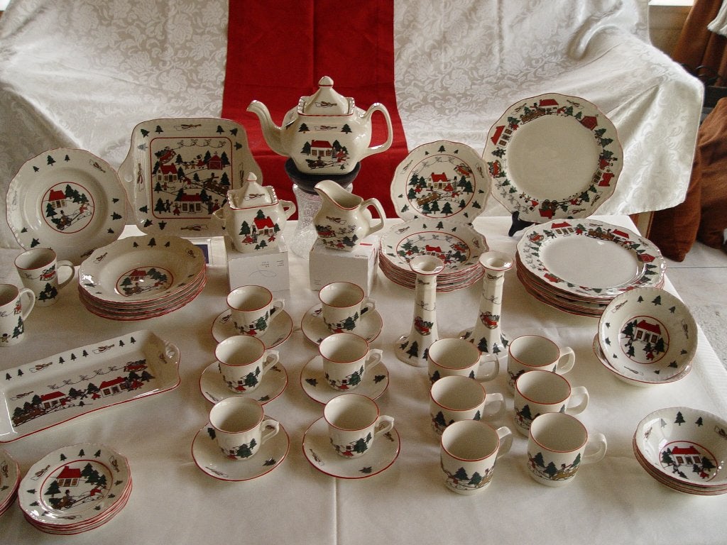 Mason masons christmas kerstservies kerst los te koop, Overige typen, Ophalen of Verzenden, Zo goed als nieuw, Wedgwood