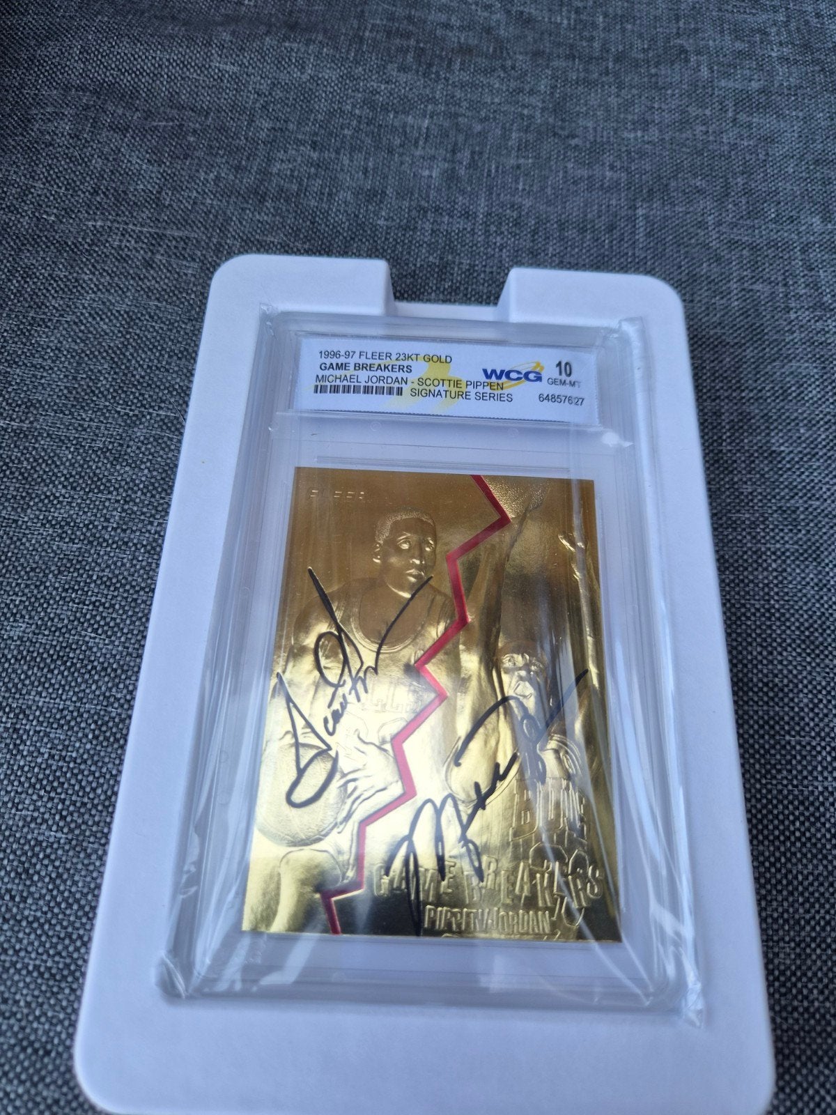 Michael Jordan Scottie Pippen 23KT Gold Signature Series, Ophalen of Verzenden, Nieuw, Overige sporten, Spelerskaart