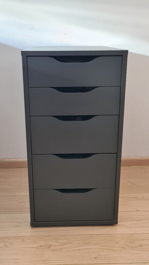 2x Ikea ladenkast Alex (1x wit + 1x antraciet), Ophalen, Gebruikt, 5 laden of meer, 50 tot 100 cm