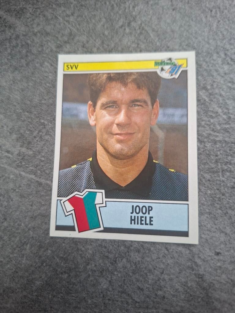 Panini sticker Voetbal 91. Keeper Joop Hiele SVV Schiedam., Verzenden, Zo goed als nieuw, Sticker
