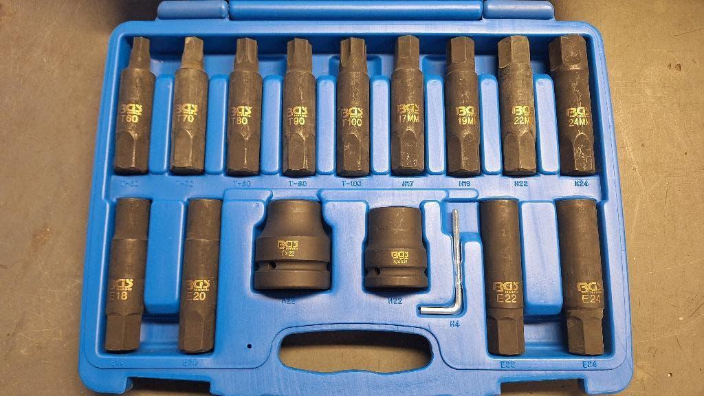 BGS Lange Krachtdoppen set Imbus en Torx met verlopen!, ., Nieuw, Ophalen of Verzenden, .