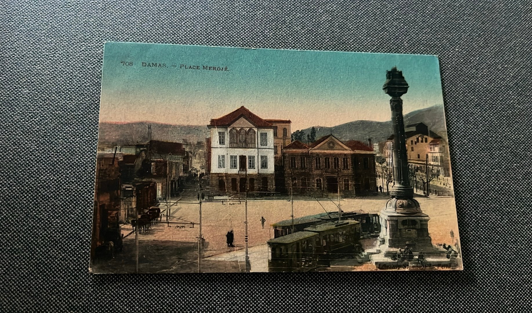 Syrie Damascus Merjeh plein, Ophalen of Verzenden, 1920 tot 1940, Gelopen, Buiten Europa