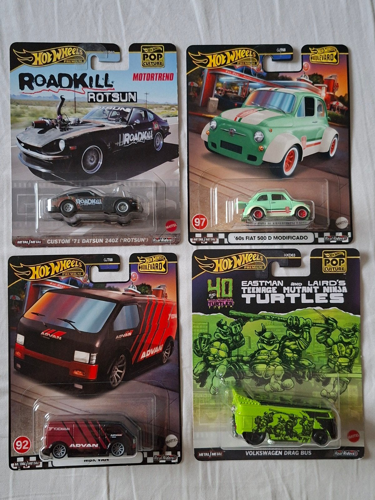 Hot Wheels Premium Collectie: 4 Auto's in Verpakking, Ophalen of Verzenden, Nieuw