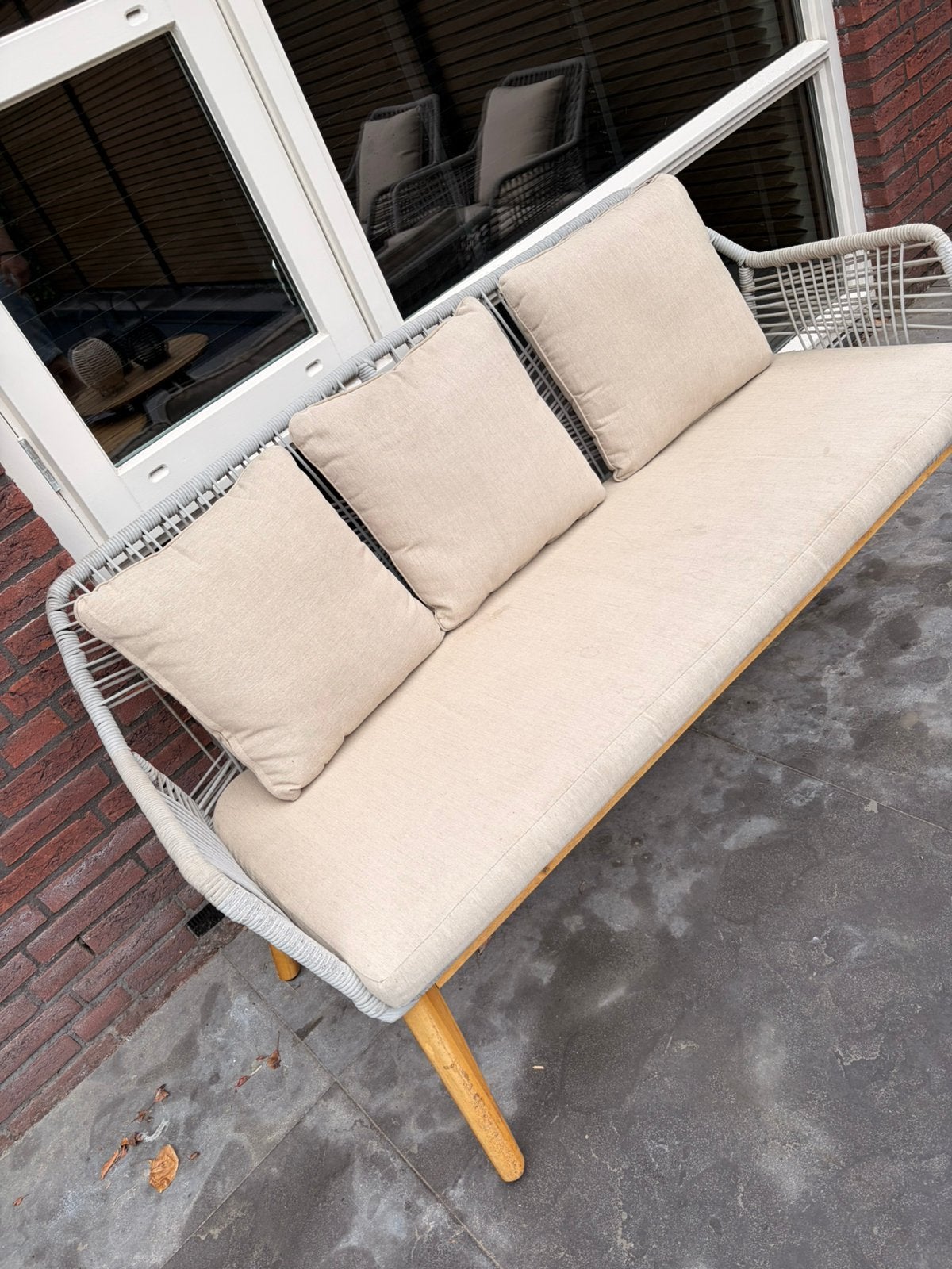 GRATIS Loungebank+ 2 stoelen, Ophalen, Gebruikt