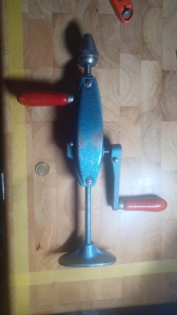 Oud Duitse handboor machine, Ophalen of Verzenden
