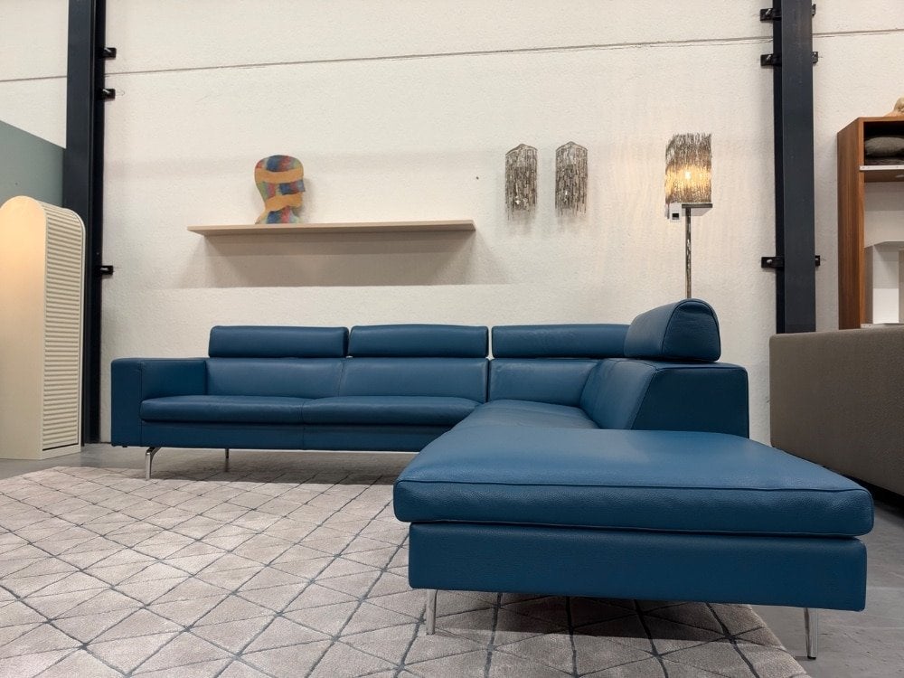 Als nieuw Leolux Horatio Hoekbank Senso Teal design Bank, 250 tot 300 cm, Leolux, Info@leolux.nl, Hoekbank