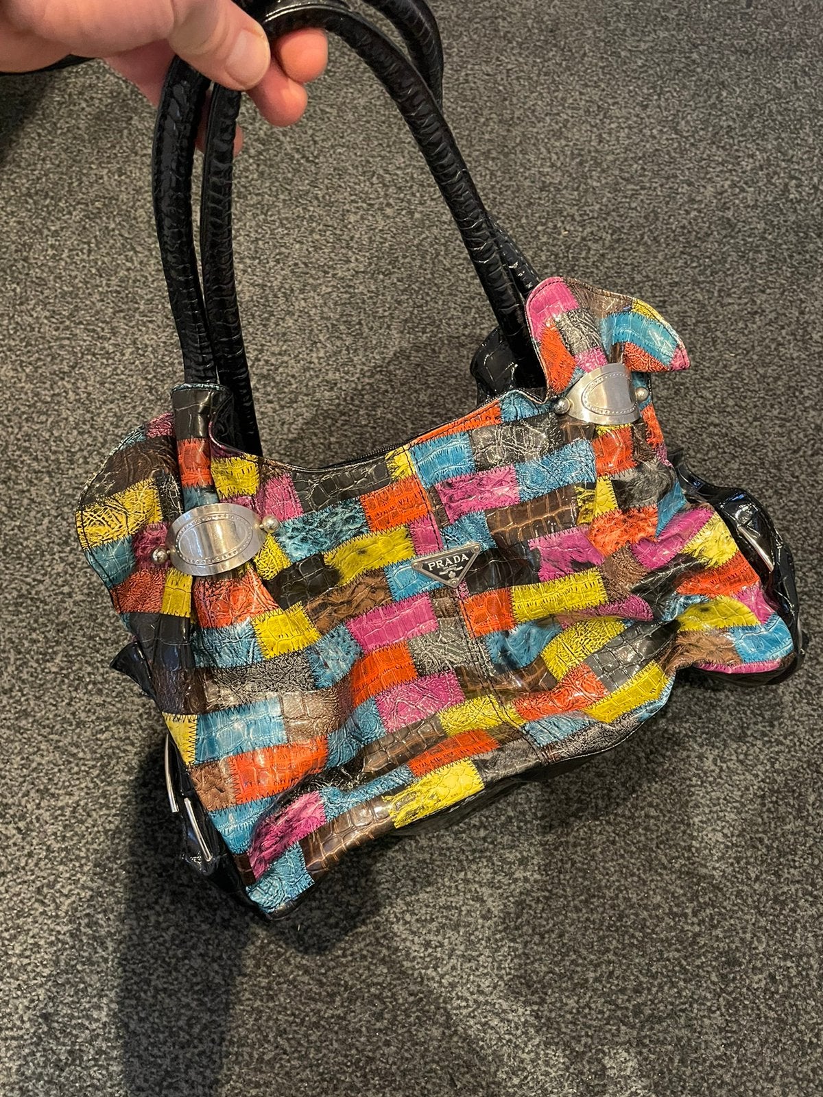 Prada dames handtas, Sieraden, Tassen en Uiterlijk, Tassen | Damestassen, Ophalen of Verzenden, Zo goed als nieuw, Zwart, Handtas