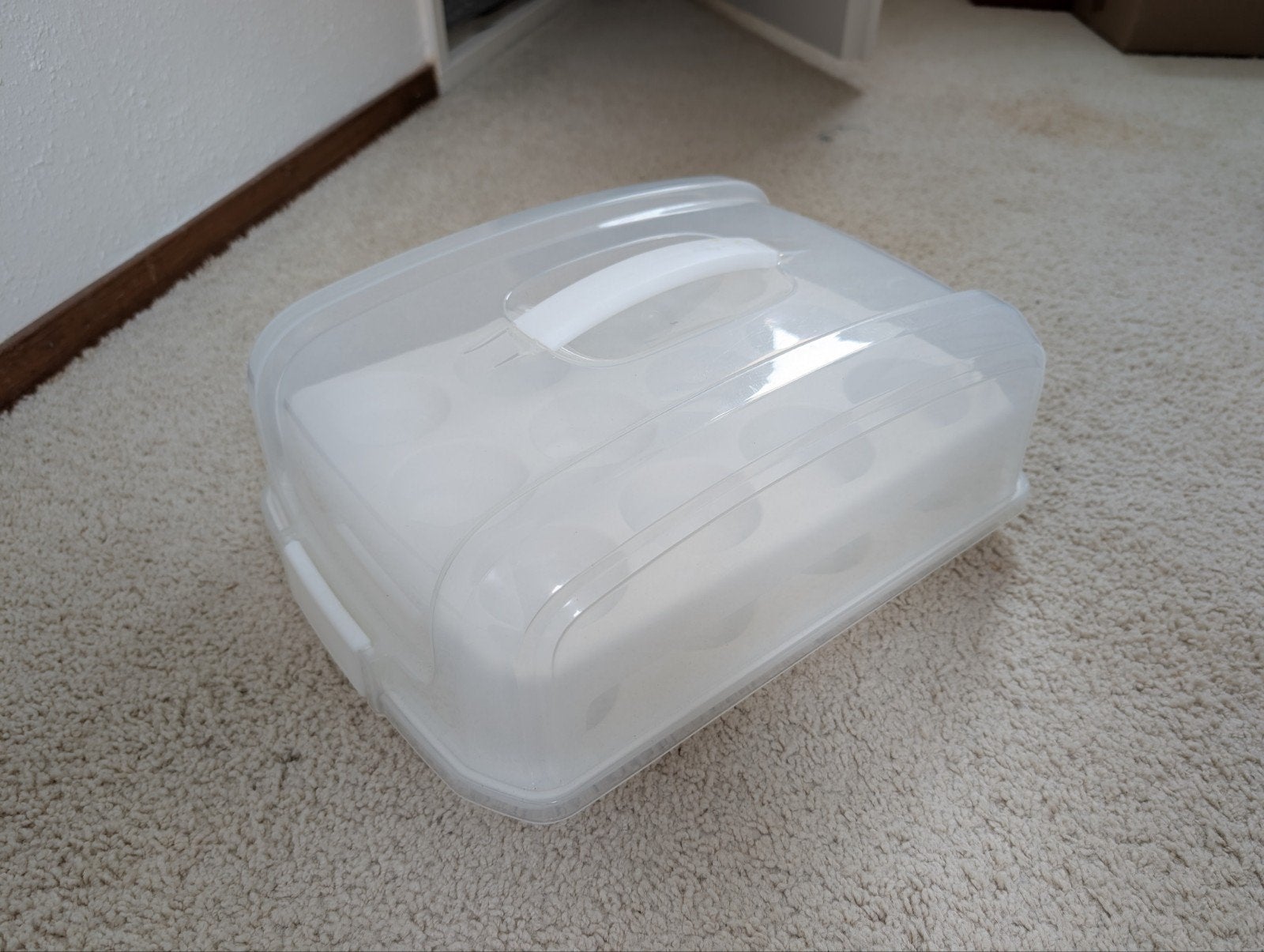 Cupcake bewaardoos/transportdoos voor 24 stuks, Kunststof, Ophalen of Verzenden, Wit, Overige typen