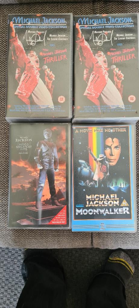 4 VHS-banden Michael Jackson, Ophalen, Gebruikt