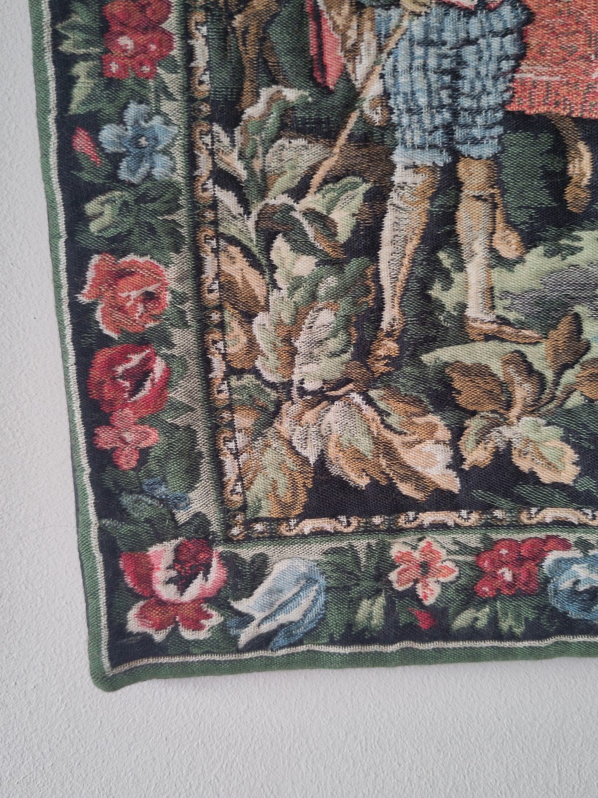 Vintage wandkleed Gobelin paarden kleed wanddecoratie barok, Gebruikt, ., Meerkleurig, Klassiek