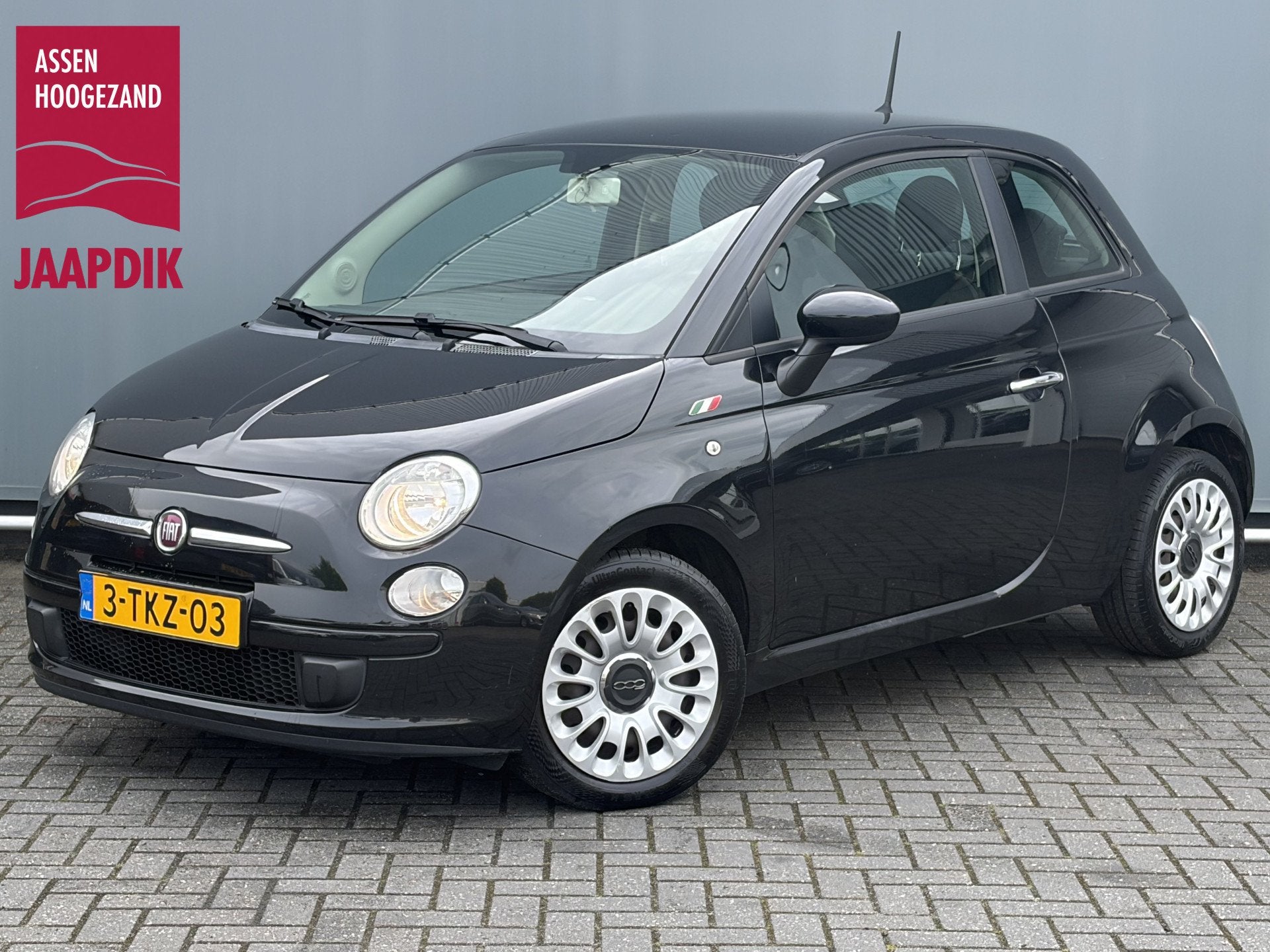 Fiat 500 BWJ 2014 1.0 60 PK Pop AIRCO | CV | MULTI. STUURWIE, Voorwielaandrijving, Gebruikt, Zwart, Origineel Nederlands