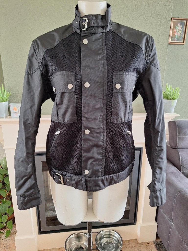 Belstaff Stijlvolle zwarte textiele motorjas met mesh, Belstaff, Jas | textiel, Verzenden, Nieuw zonder kaartje