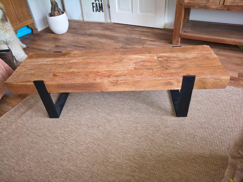 Salontafel/ tv meubel/ bankje, Ophalen, Gebruikt, 100 tot 150 cm, Minder dan 50 cm