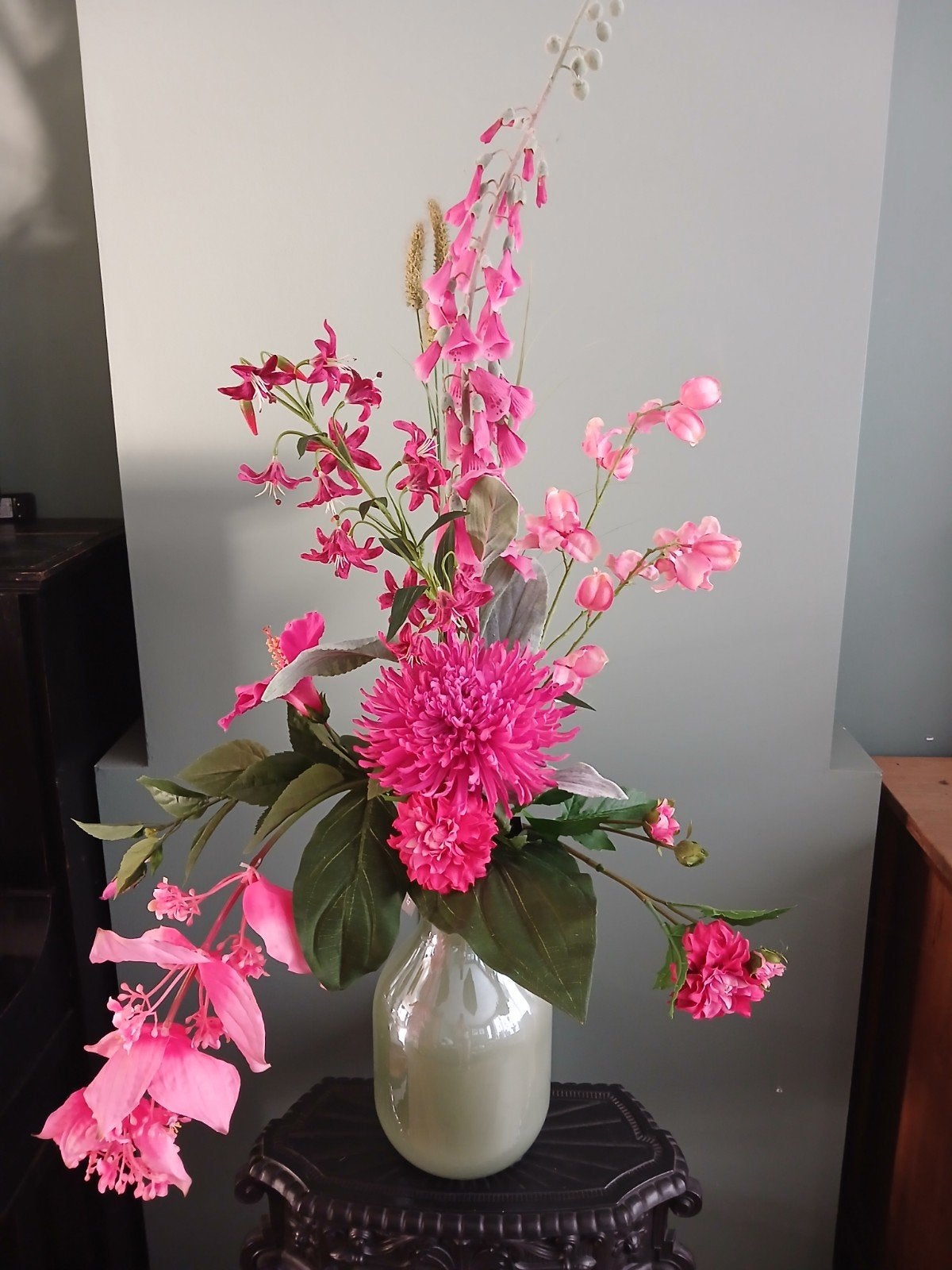 Nieuw zijde  bloemen boeket in de tinten roze zonder vaas, Ophalen of Verzenden, Nieuw