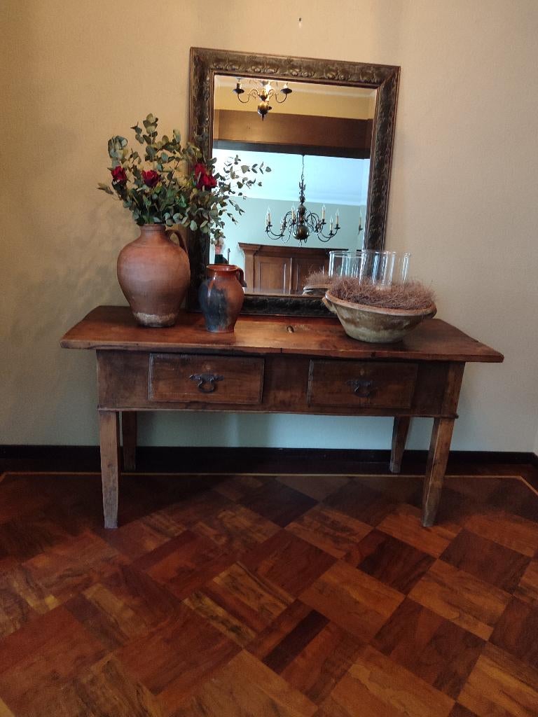 grote en zeer zware antieke sidetable eventueel met spiegel, Ophalen