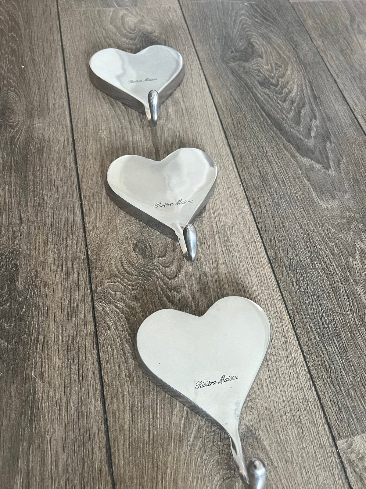 Set van 3 Riviera Maison hartvormige wandhaken, Huis en Inrichting, Woonaccessoires | Kapstokken, Wandhaken, Ophalen of Verzenden