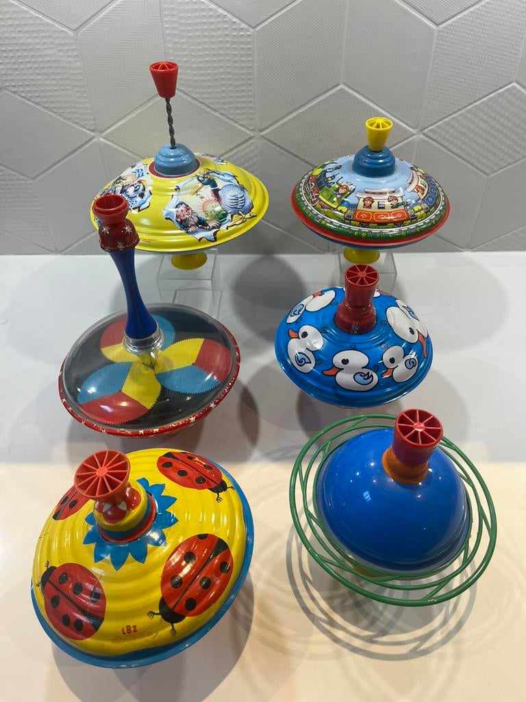 Vintage blikken speelgoed tollen Zirndorf Martin Fuchs LBZ, Verzenden